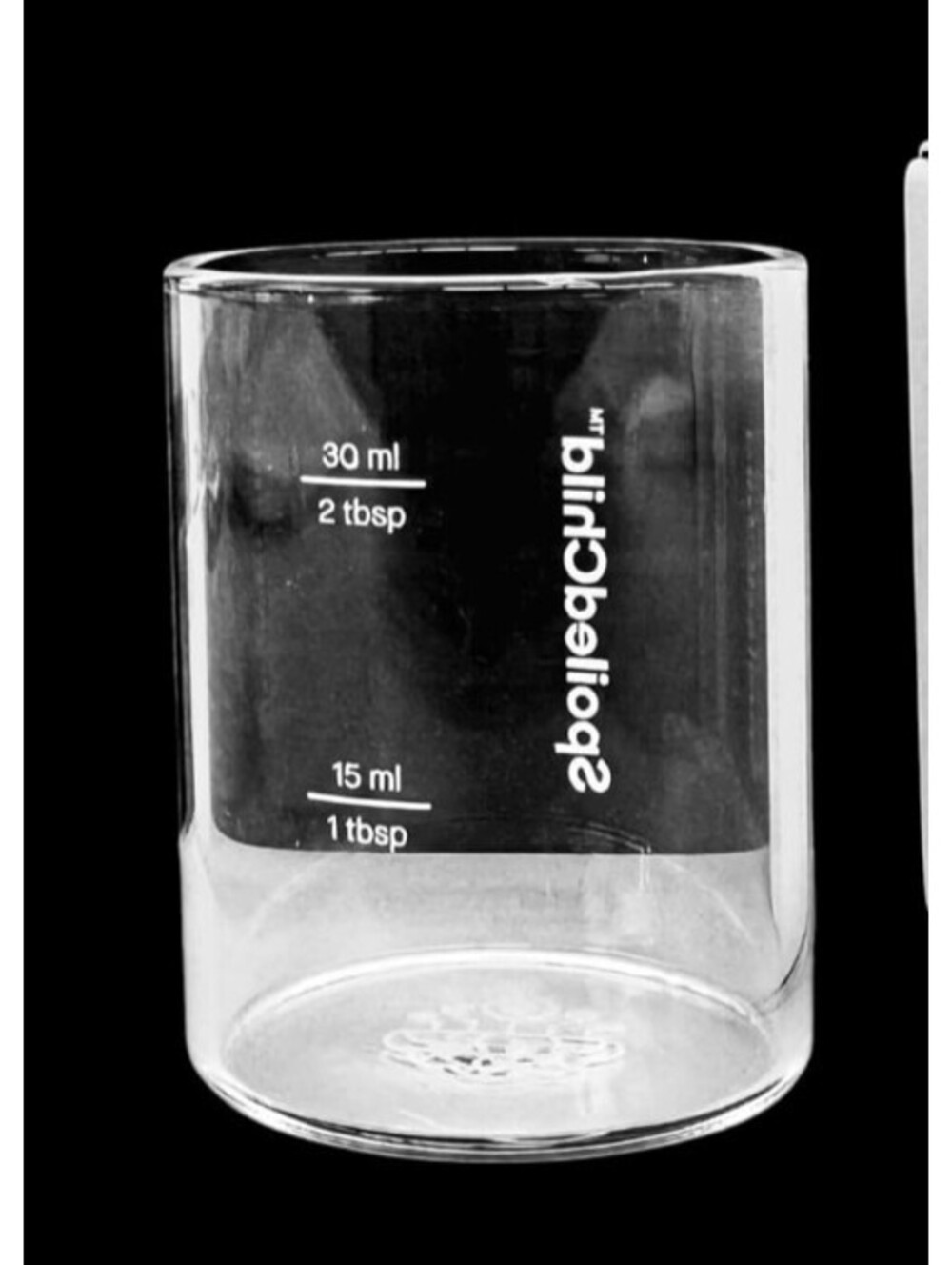 clear glass Spoiled Child E27 Shot Glass no box pre-owned